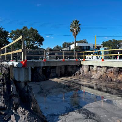 Bonbeach Soldier Piles Dewatering Outside Basement Perimeter Spear Points